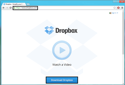 Dropbox Website